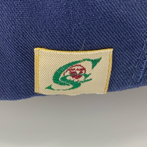 Vintage Classic Sportswear Embroidered HARZA Hat Adjustable Leather Clasp Blue - Picture 3 of 9
